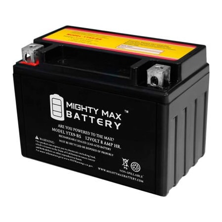 Ecom Group Inc Mighty Max Battery YTX9 12V 8AH / 135CCA Battery YTX9-BS